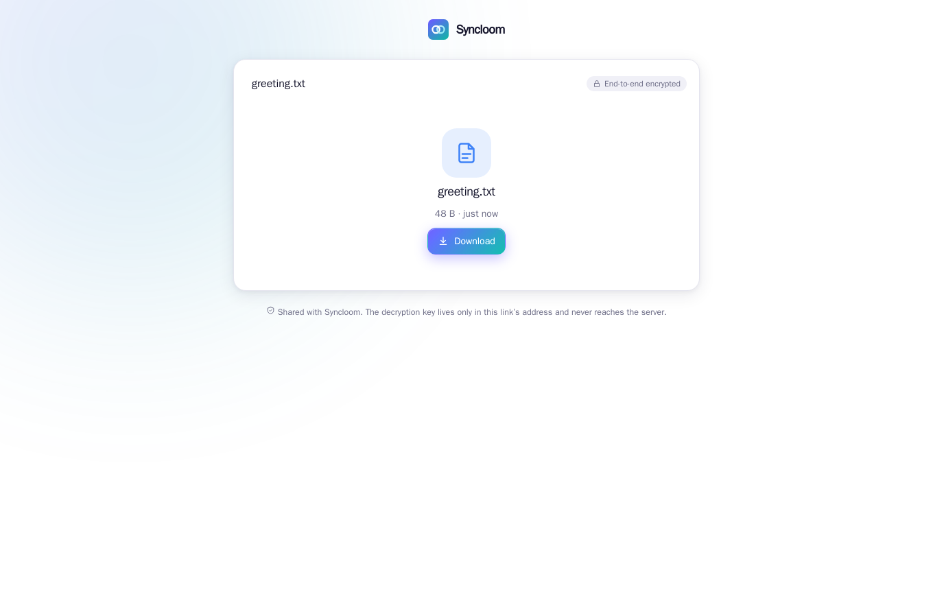 A password-protected public share link page